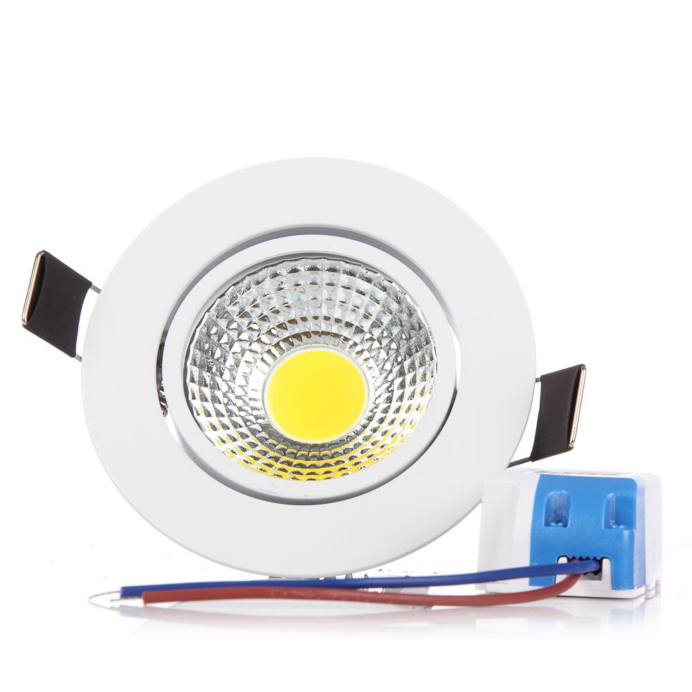 100pcs Super Bright COB Led Ceiling Light 3W 6W Dimmable Led Recessed Down Light Spot Lamp Warm/Cold White AC85-265V