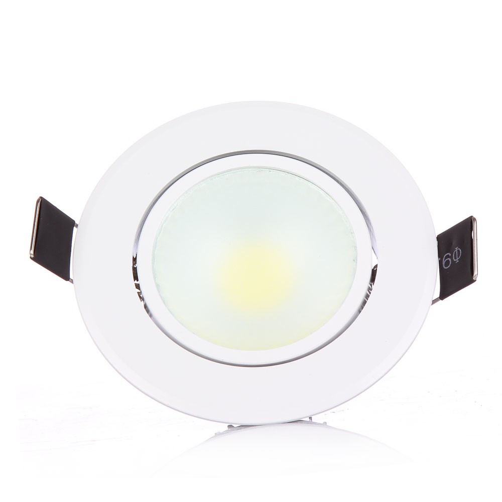 1pcs Recessed Led COB Downlight 3W 6W Ceiling Lamp Indoor Lighting with Led driver Led Spot Lighting White Body
