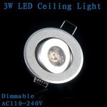 1X Round Ceiling Spot Light Mini 3W Downlights Led 110V/220V Led Lamp Warm/Cold White Indoor room Lights