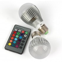 1pcs 9W 15W RGB Led Bulb E27 Spotlight 16 Colors changing with IR Remote Control Led Light Bulbs Energy Saving