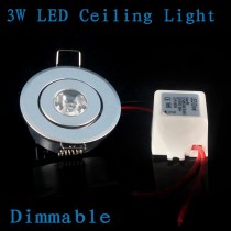 1X Mini LED Downlights 3W High Power LED Ceiling Down Spot Light AC110-240V Led Cabinet Light Recessed Lamp