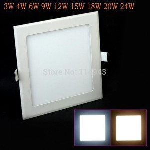 5pcs/lot Free shipping LED Panel Light AC85~265V 3w 4w 6w 9w 12w 15w 18w 20w 24w High Lumen Warm/Cold White CE & RoHS